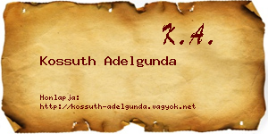 Kossuth Adelgunda névjegykártya